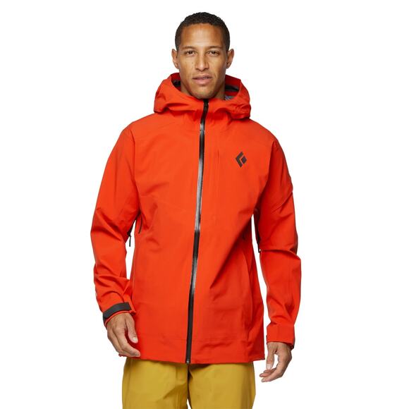 Black Diamond Recon Stretch Ski Shell Jacket Parka Gore-Tex Octane Orange Mens M - Picture 1 of 6